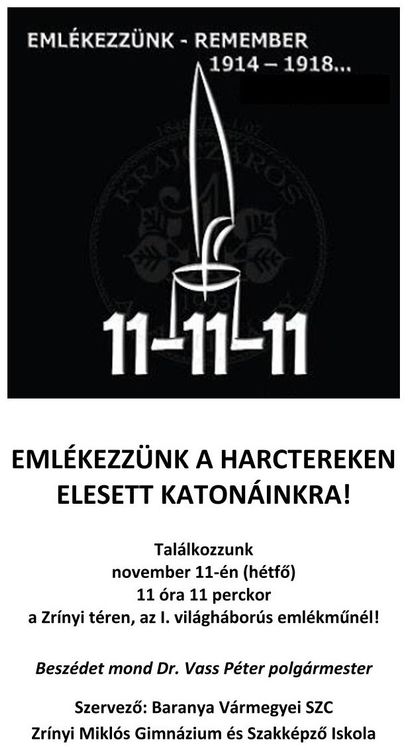 Emlékezzünk a harctereken elesett katonáinkra!